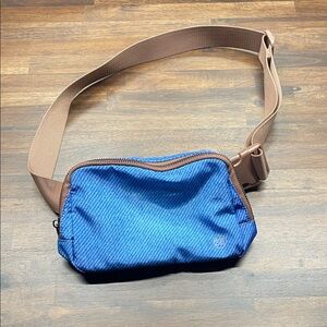 Blue and Brown Crossbody Bag